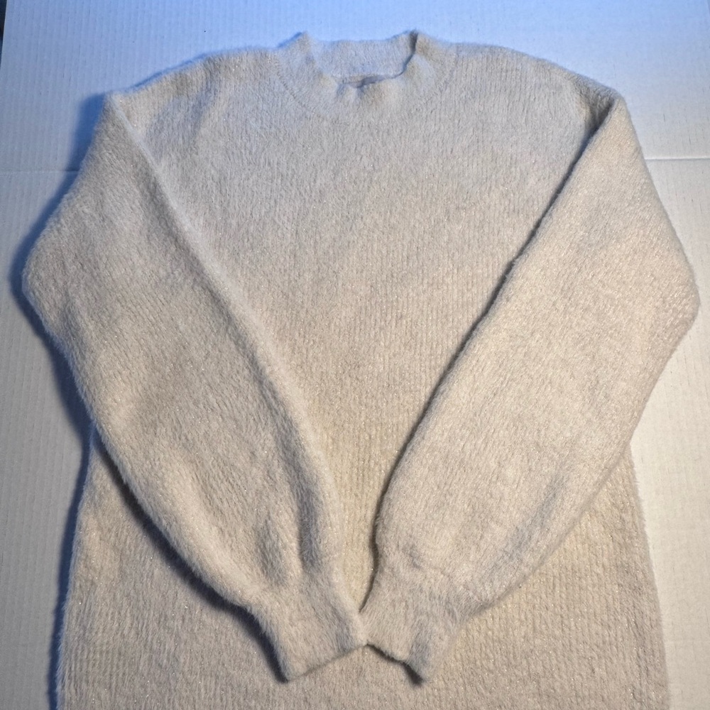 LOFT Soft Cream Knit Holiday Sweater - COZY